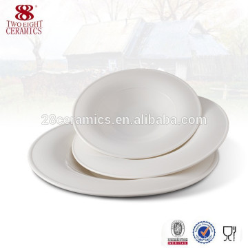 Placas de aperitivo de porcelana de massa barata cerâmica, prato de salada de sopa